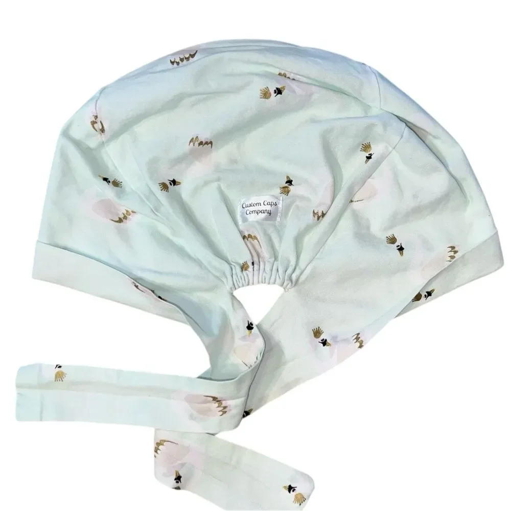 Crown Swans Pixie-Style Scrub Hat